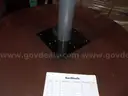 round metal tables.