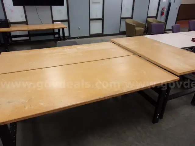 Wooden Tables with Metal Legs