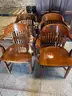 (4) Solid Wood office chairs