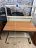 Small metal Faux Wood rolling desk
