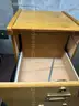 Wood 2 drawer cabinet and wood open front cabinet