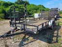 2014 16&#x27;x83&#x22; Dual Axle Trailer with String Trimmer Rack and Gate/Ramp