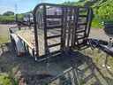2014 16&#x27;x83&#x22; Dual Axle Trailer with String Trimmer Rack and Gate/Ramp