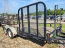 2014 16&#x27;x83&#x22; Dual Axle Trailer with String Trimmer Rack and Gate/Ramp