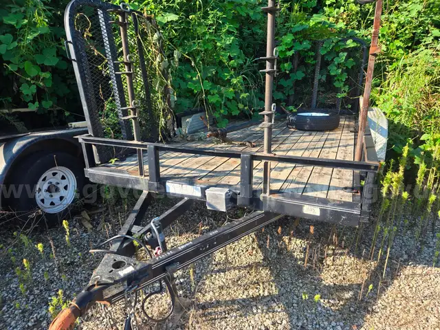 2013 6 X 14 Dual Axle Trailer with String Trimmer Rack and Gate/Ramp