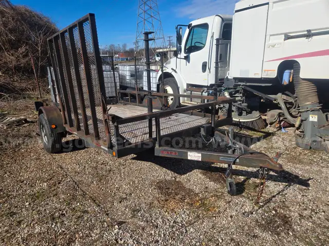 2013 6x12 Lawn Service Trailer with Rear and Side Gate and Trimmer Racks