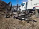 2013 6x12 Lawn Service Trailer with Rear and Side Gate and Trimmer Racks