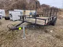 2016  7x16 TRAILER SPEC  Dual Axle Trailer with Rear Gate and Trimmer Racks