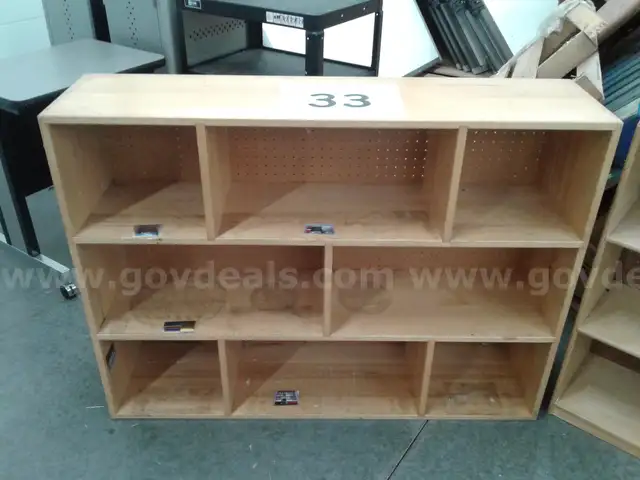 Wooden shelving