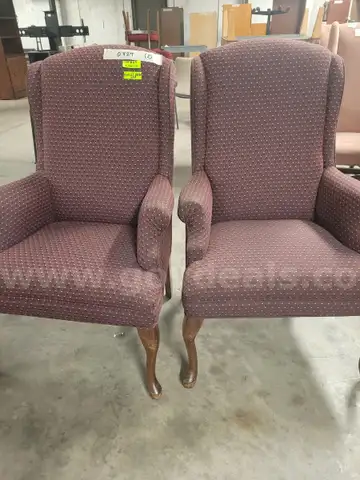 Chairs, Burgundy, Lobby, 2 each, Lot 0829, AR25061522-003