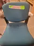 Chairs, stacking, teal, 3 each, lot 0824, AR25035717-001