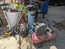 USED LAWN EQUIPMENT LOT AND AIR COMPRESSORS