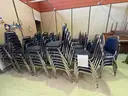Grouping of blue chairs