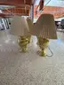 4 brass lamps