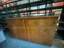 Desk and long cabinet