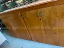 Desk and long cabinet