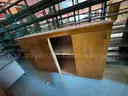 Desk and long cabinet
