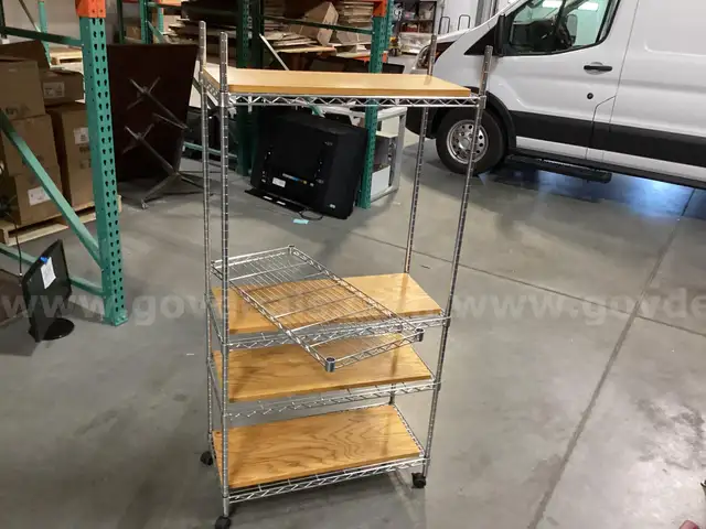 Wire Shelf on Caster Wheels