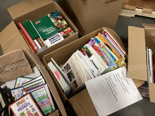 Miscellaneous K-5 Literacy Materials (10 boxes)