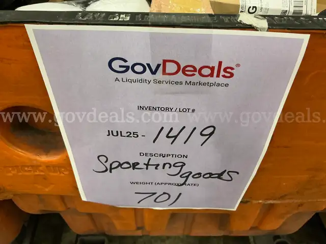 Sporting Goods: (JUL25-1419)