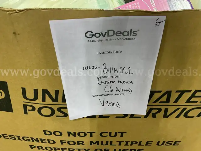 General Merchandise: &#x22;Bulk&#x22; Load (6-Gaylord Boxes) JUL25-BULK022