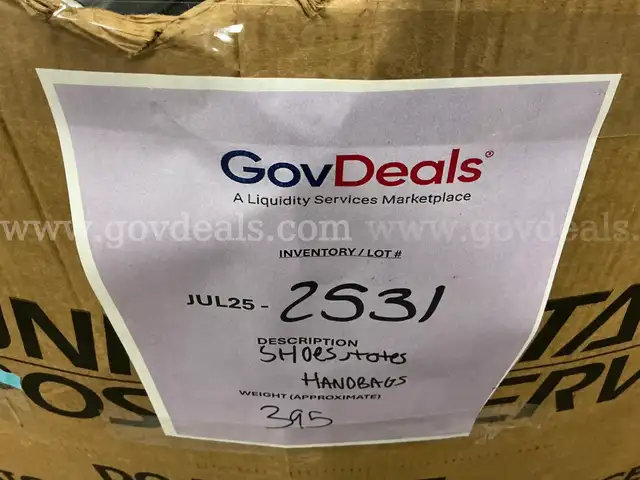 Apparel: Manually Sorted &#x22;Shoes, Handbags and Totes&#x22; (JUL25-2531X)