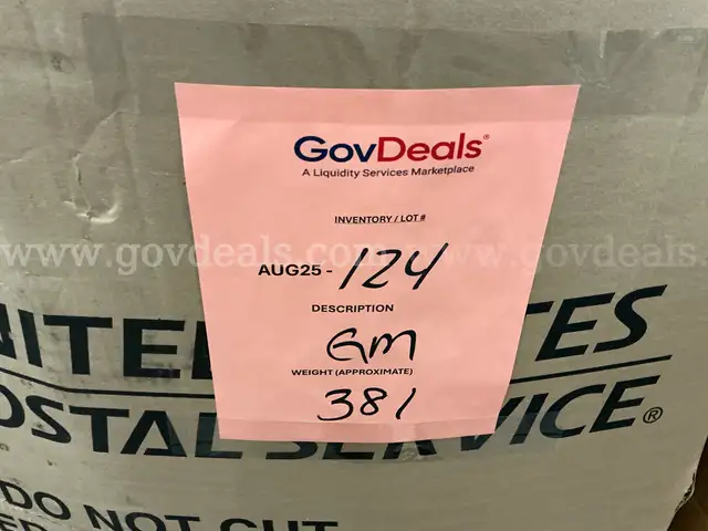General Merchandise: (AUG25-124)
