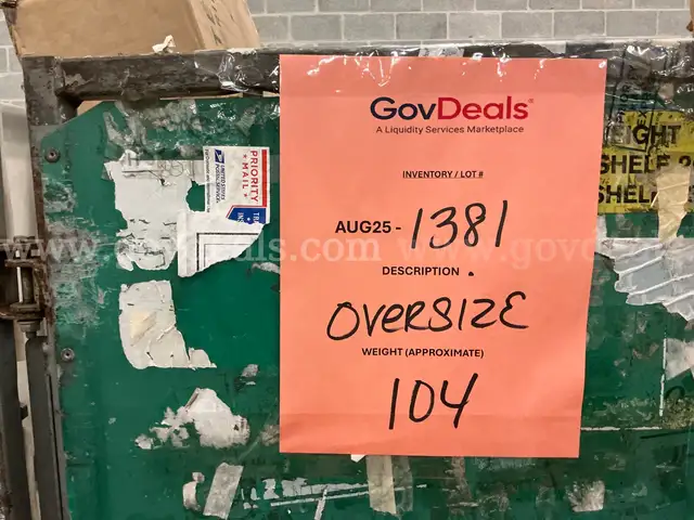 General Merchandise: &#x22;Large Items&#x22; (AUG25-1381)