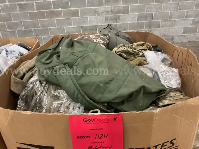 Apparel: &#x22;Military Clothing and  Accessories&#x22;  (NOV25-1124)