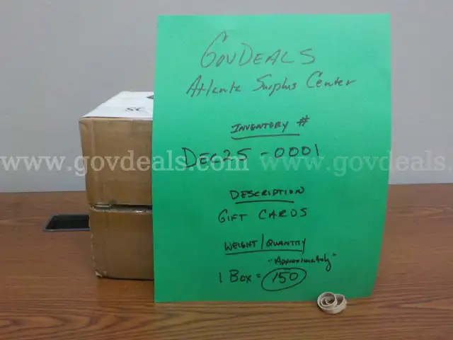 *General Merchandise &#x22;Gift Cards&#x22; - Approx. &#x22;150&#x22; (DEC25-G0001)