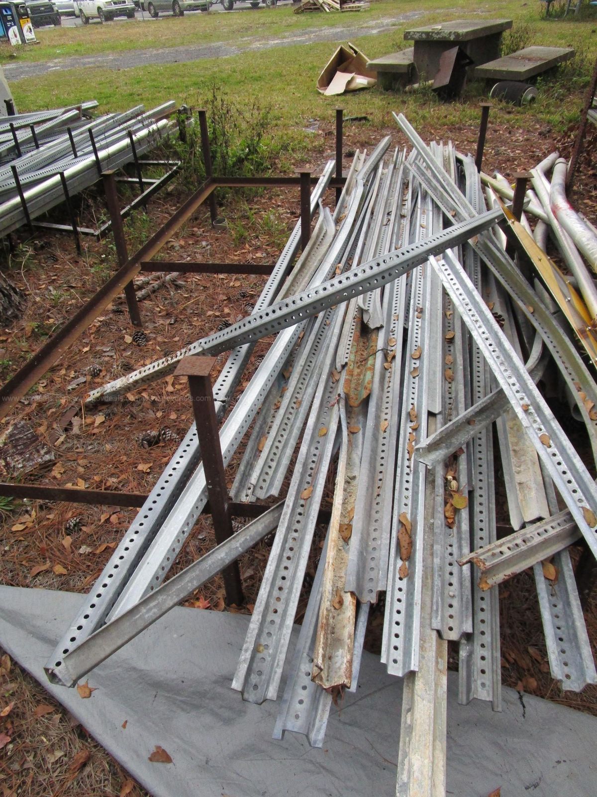 Used (50) Galvanized U-channel Sign Post 