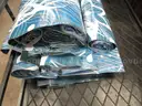 USED (20) CELEBRATE THE SEASON WHITE/BLUE BANNERS  30 &#x22;W x 80&#x22; L