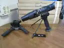 USED SIRCHIE KRIME-SITE FINGERPRINTING SET; INCLUDES UV LIGHT, LENSES, AND BRACKETS