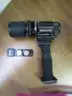 USED SIRCHIE KRIME-SITE FINGERPRINTING SET; INCLUDES UV LIGHT, LENSES, AND BRACKETS