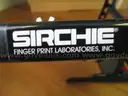 USED SIRCHIE KRIME-SITE FINGERPRINTING SET; INCLUDES UV LIGHT, LENSES, AND BRACKETS
