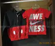 USED/WASHED MICKY MOUSE JACKET AND AWESOMENESS SHIRT.