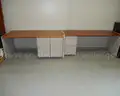 USED (1) STEELCASE DESK, BROWN TOP, 5-DRAWER RIGHT, (1) STEELCASE DESK, BROWN TOP, 2-DRAWER LEFT