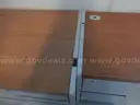 USED (1) STEELCASE DESK, BROWN TOP, 5-DRAWER RIGHT, (1) STEELCASE DESK, BROWN TOP, 2-DRAWER LEFT