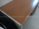 USED (1) STEELCASE DESK, BROWN TOP, 5-DRAWER RIGHT, (1) STEELCASE DESK, BROWN TOP, 2-DRAWER LEFT