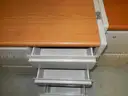 USED (1) STEELCASE DESK, BROWN TOP, 5-DRAWER RIGHT, (1) STEELCASE DESK, BROWN TOP, 2-DRAWER LEFT
