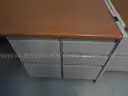 USED (1) STEELCASE DESK, BROWN TOP, 5-DRAWER RIGHT, (1) STEELCASE DESK, BROWN TOP, 2-DRAWER LEFT