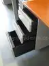 (2) USED STEELCASE DESKS; (2) USED VERTICAL FILE CABINETS