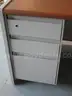 (2) USED STEELCASE DESKS; (2) USED VERTICAL FILE CABINETS