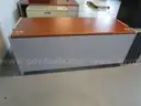 (2) USED STEELCASE DESKS; (2) USED VERTICAL FILE CABINETS