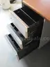 (2) USED STEELCASE DESKS; (2) USED VERTICAL FILE CABINETS