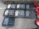 LARGE BATCH OF USED TRAFFIC LIGHTS: (7) CROSSWALK SIGNALS; (14) LIGHTS
