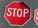USED (3) TOW AWAY SIGNS, (4) STOP SIGNS, (1) SPEED HUMP SIGN, (1) STREET SIGN, (1) CAUTION SIGN