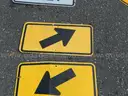 USED (1) DEAD END SIGN, (2) CAUTION SIGNS, (4) ARROW SIGNS, (1) TRAIL X-ING SIGN, (1) RIGHT LANE BIKE ONLY SIGN