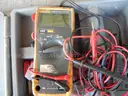 USED (1) FLUKE 79 III TRUE RMS MULTIMETER, (3) CORNING OPTICAL COMMUNICATIONS WALL BOX 2 CCH PANELS