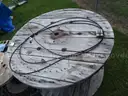 (1) USED LARGE WOODEN SPOOL